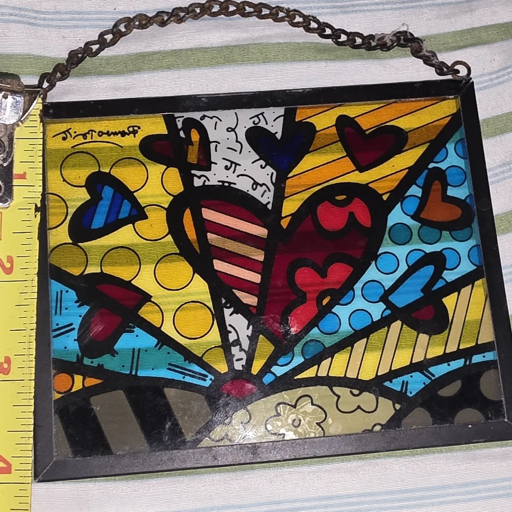 Vibrant Heart Motif Stained Glass Art - Picture 2 of 3